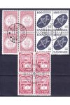 Dánsko známky Čtyřbloky Mi 675+677-8