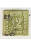 Bayern známky Mi 12 KVP Stržený papír