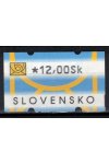 Slovensko známky AT I hodnota 12 Sk DV svislá čárka vpravo dole