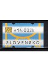 Slovensko známky AT I hodnota 14 Sk DV posun žluté barvy