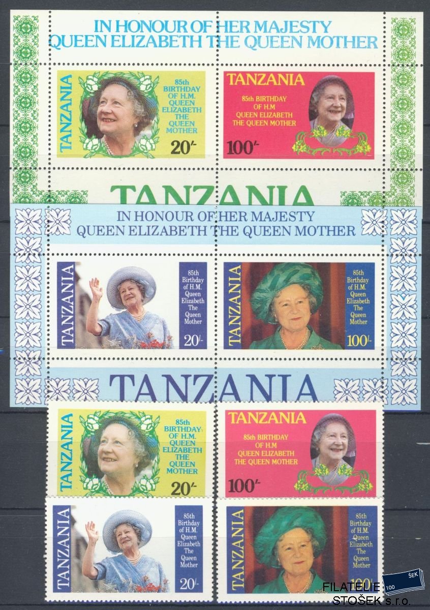 Tanzania známky Mi 264-7+Bl.42-3