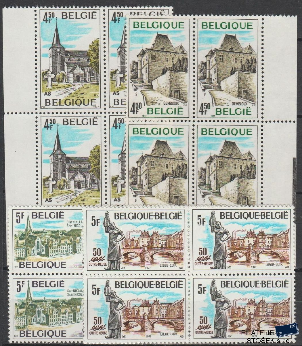 Belgie známky Mi 1922-25 4 Blok