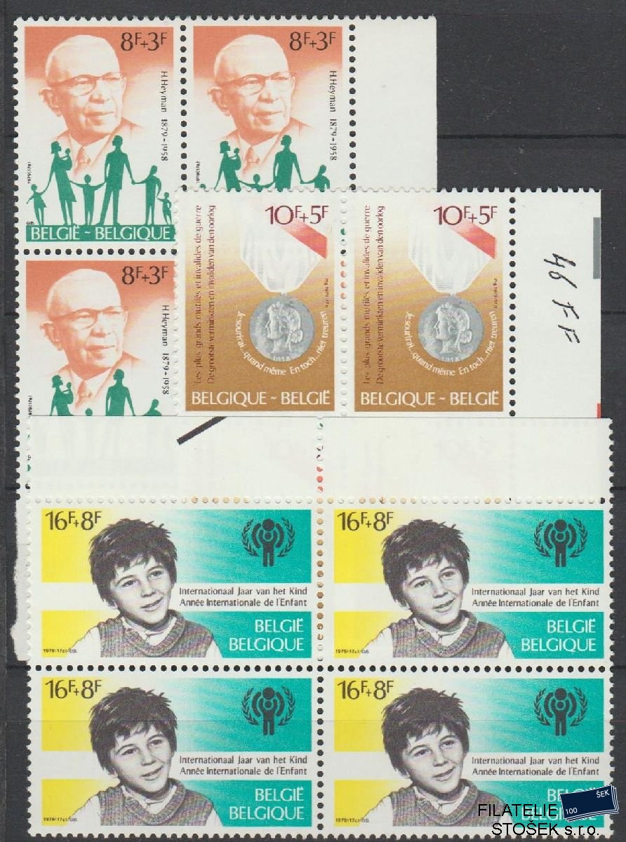 Belgie známky Mi 2007-9 4 Blok