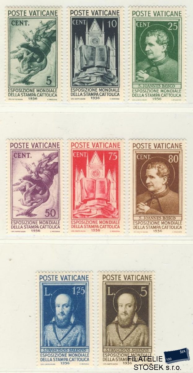 Vatikán známky Mi 51-58