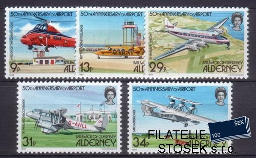 Alderney známky Mi 0018-22