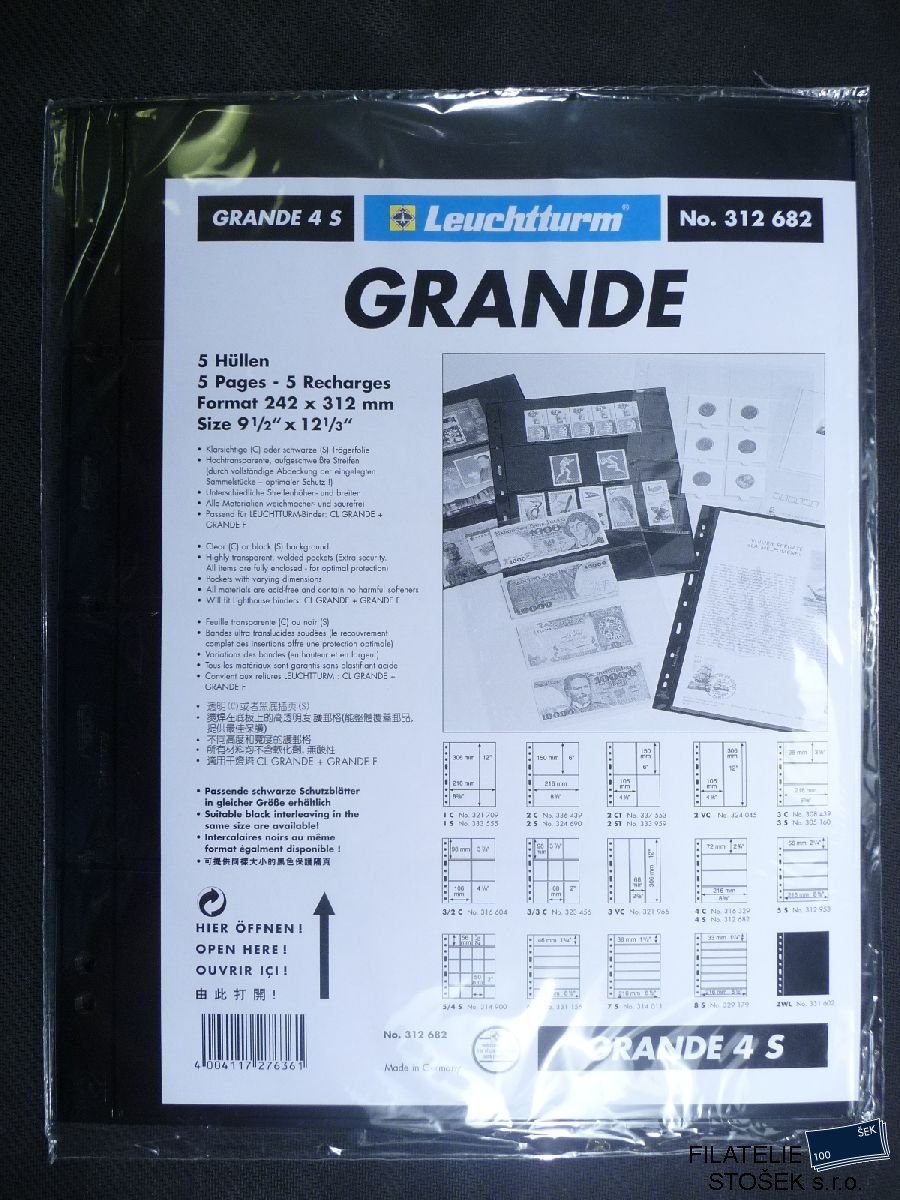 Plastové listy GRANDE 4 S - 10 Balení - 50 ks