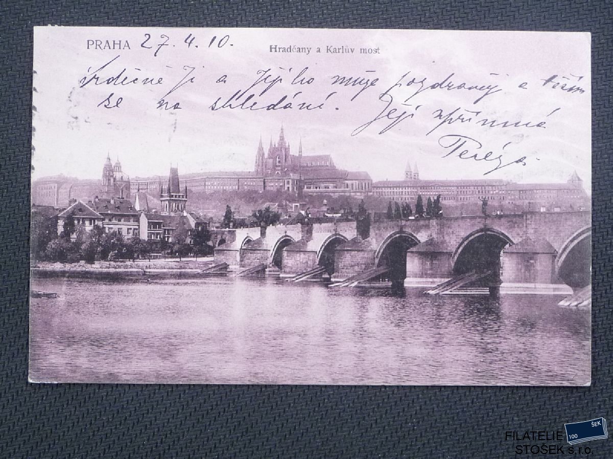Pohlednice - Praha - Karlův most a Hradčany