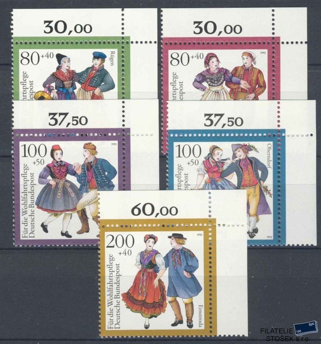 Bundes známky Mi 1696-1700