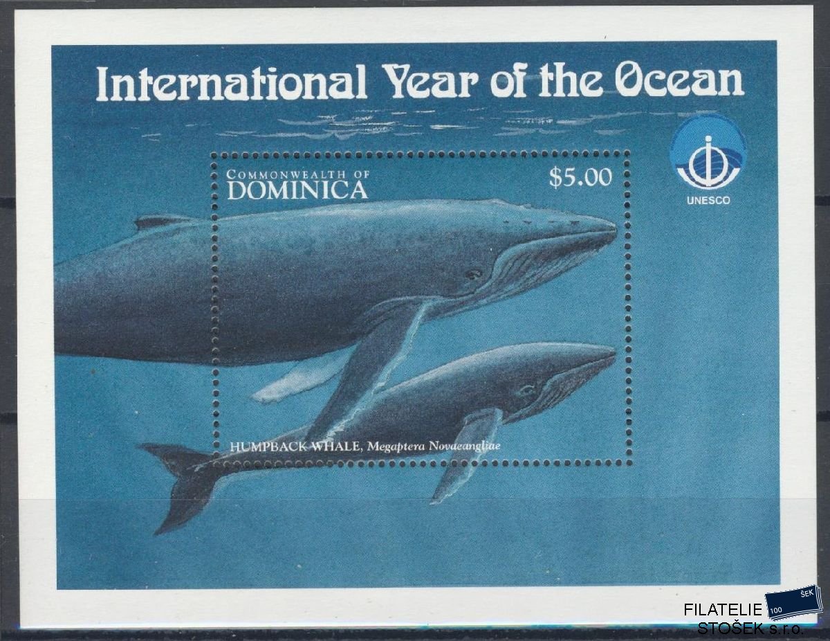 Dominica známky Mi Blok   - Ryby