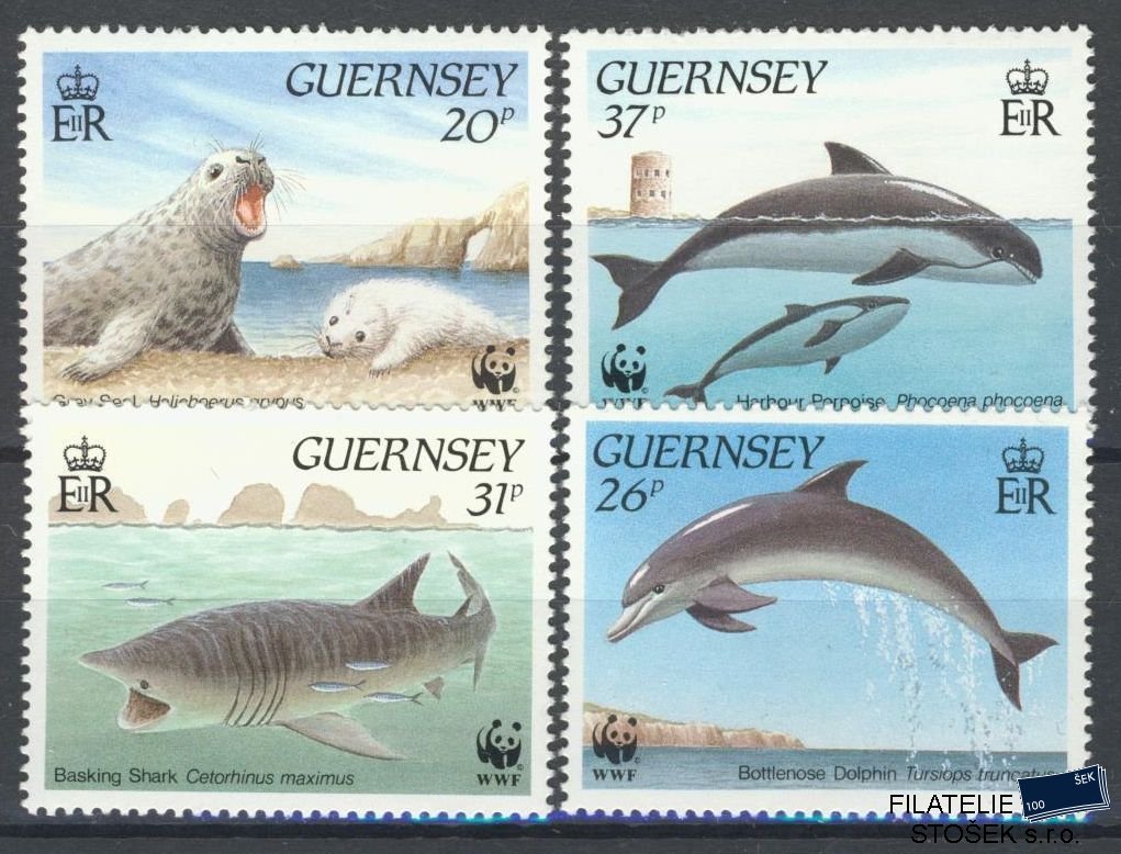 Guersney známky Mi 497-500 - Ryby
