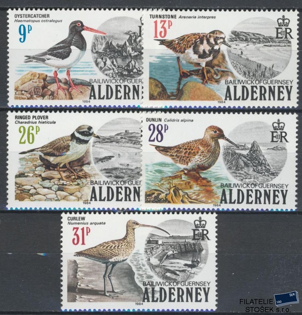 Alderney známky Mi 0013-17