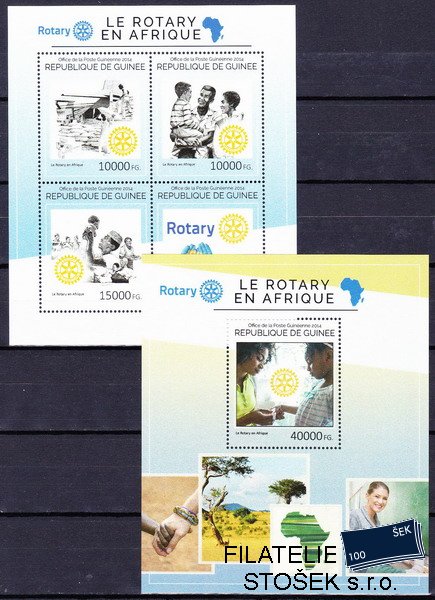 Guinée známky Mi 10642-5+Bl.2424 Rotary klub