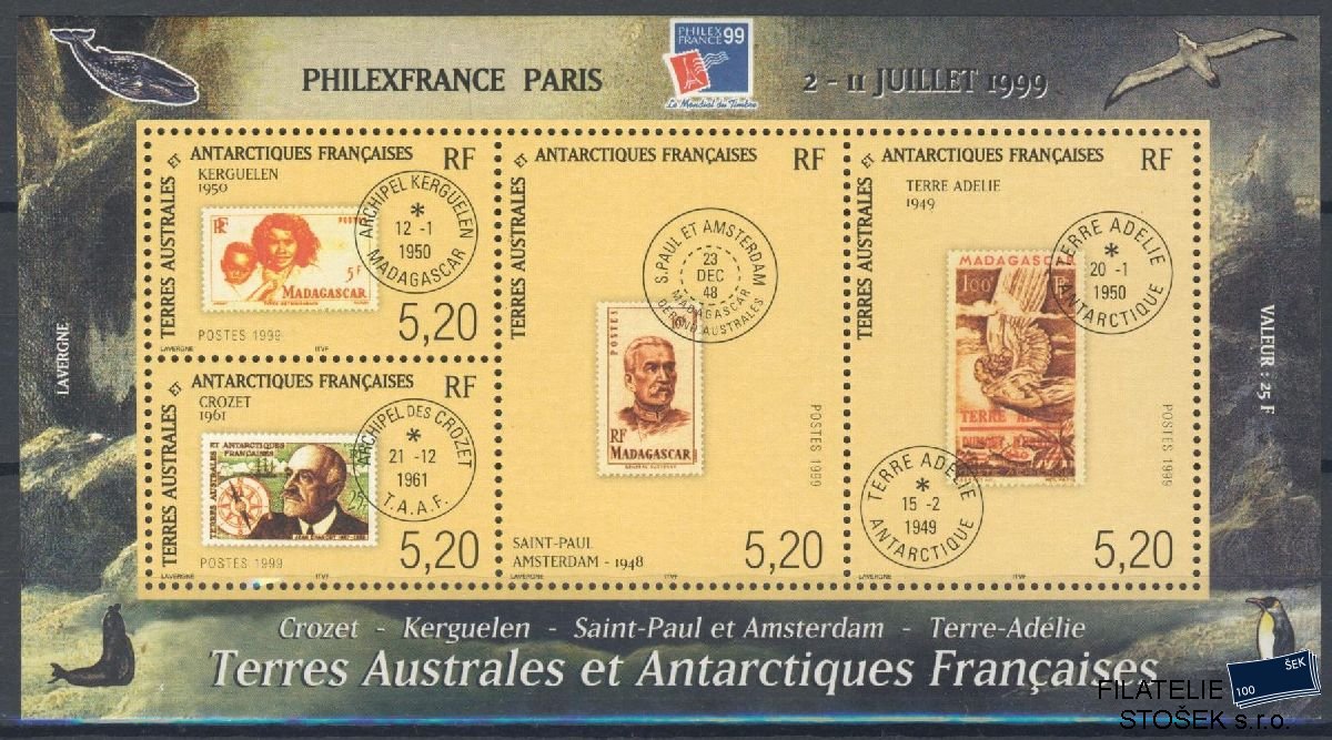 Francouzská Antarktida známky Mi Blok 3