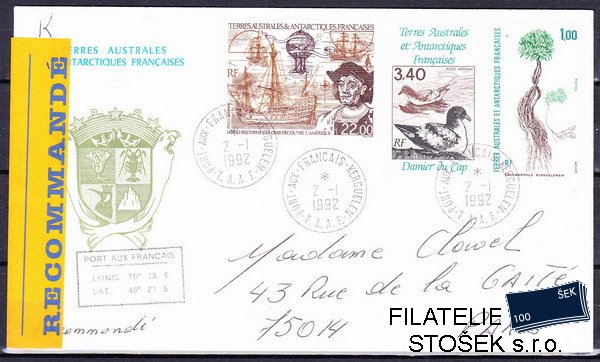 Antarktida fr. dopis frankovaný Mi 287+289+291
