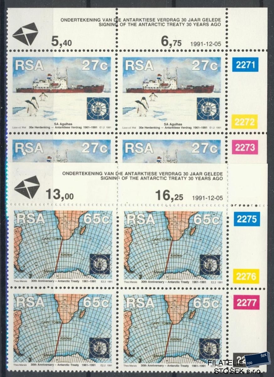 RSA známky Mi 829-30 Čtyřbloky