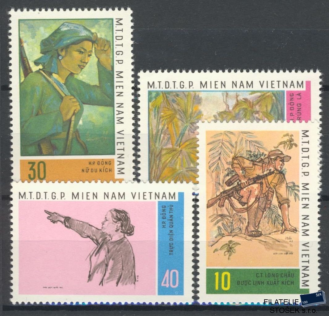 Vietnam vydání pro Vietcong známky Mi 15-18