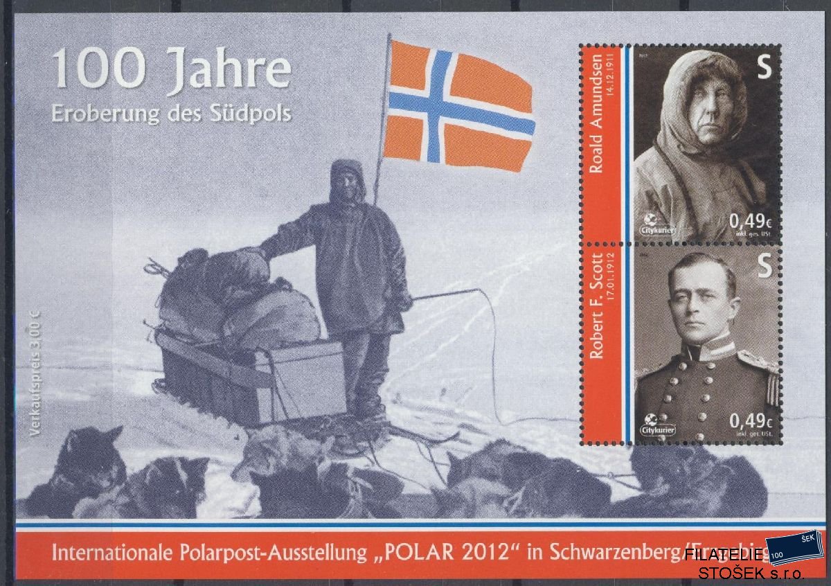 Antarktica nevydané známky - Roald Amundsen KVP DVL