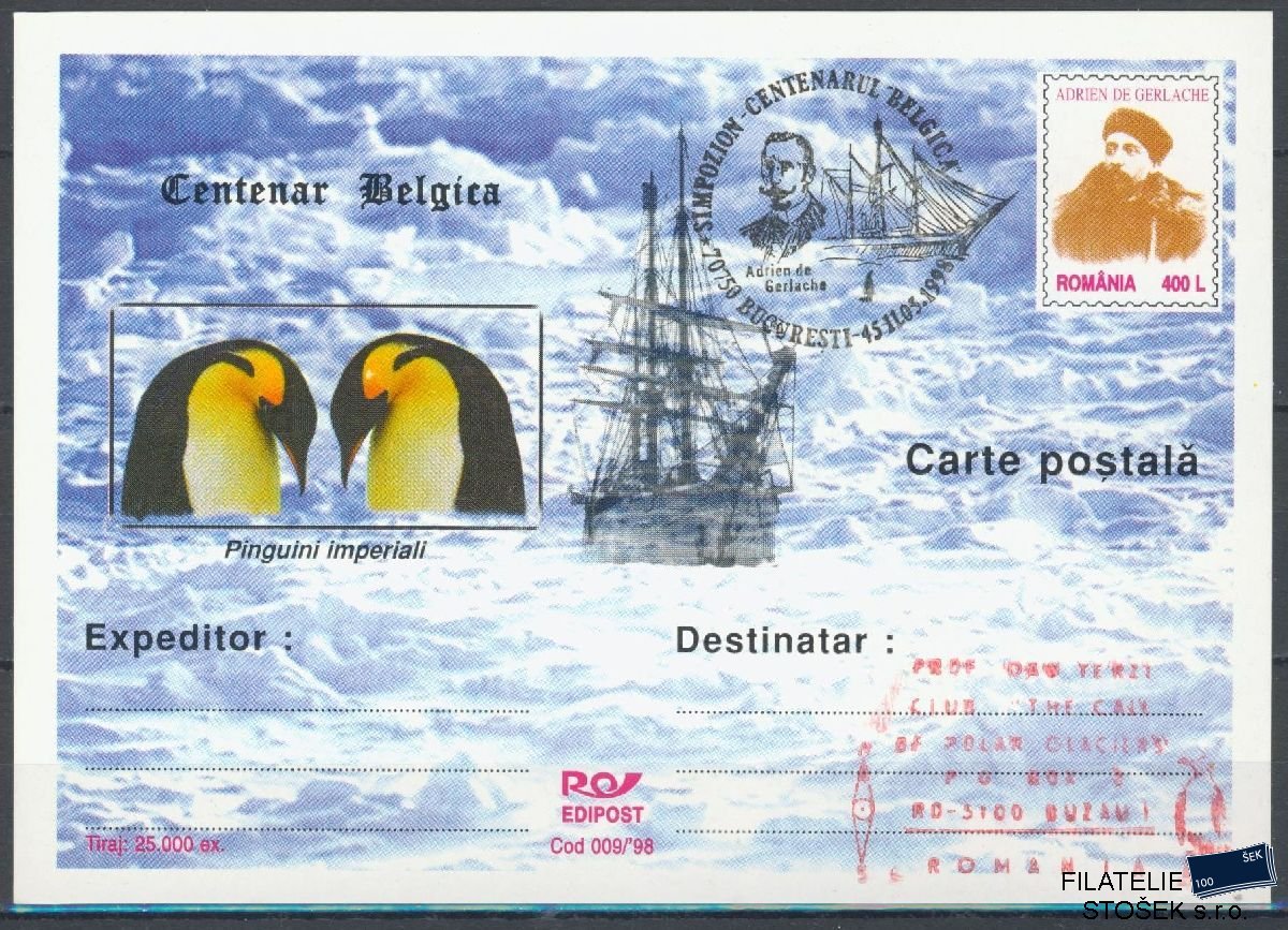 Rumunsko celistvosti - Adrien de Gerlache - Antarktida