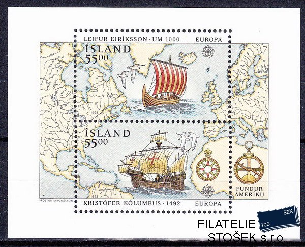 Island známky 0762-3 - Bl.5