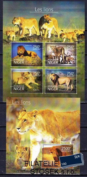 Niger známky Mi 3198-3202+Bl.384