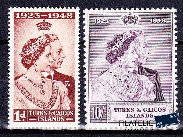 Turks Caicos známky 1948 Royal Silver Wedding