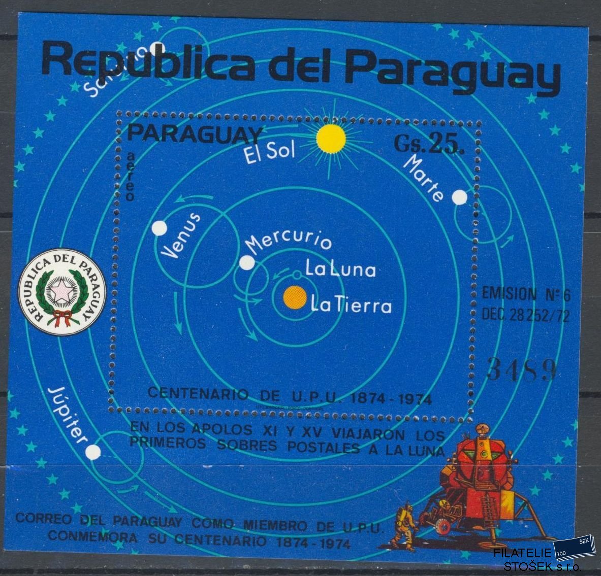 Paraguay známky Mi Blok 219