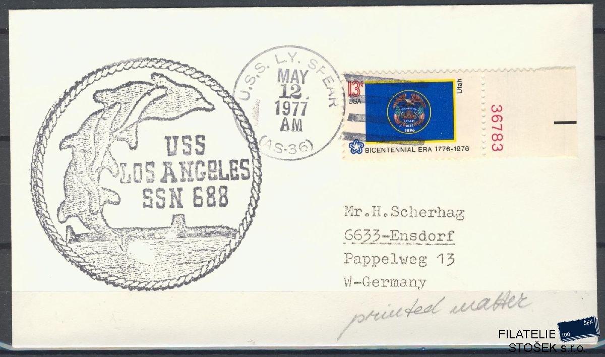 Lodní pošta celistvosti - USA - USS Los Angeles