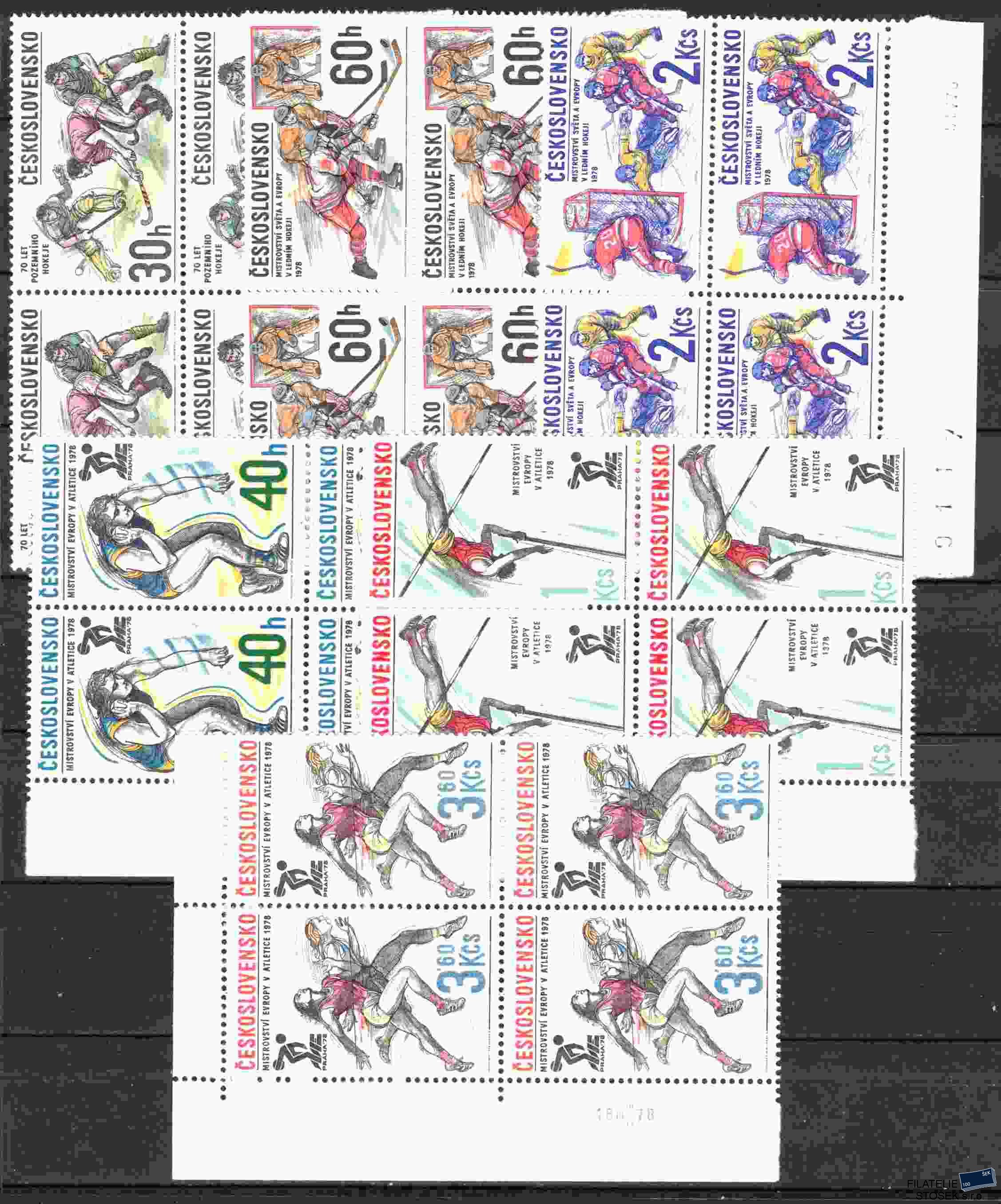 ČSSR známky 2305-10 Čtyřbloky krajové