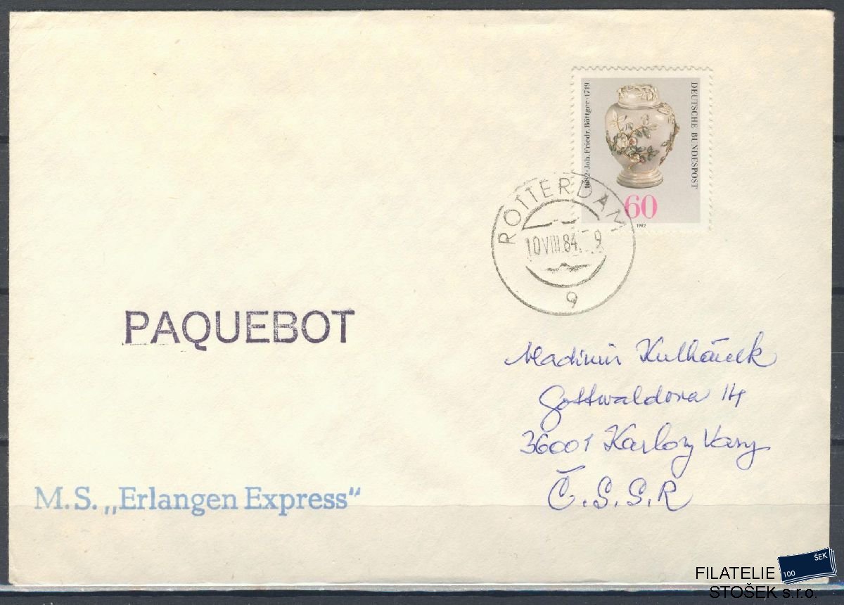 Lodní pošta celistvosti - Deutsche Schifpost - MS Erlangn Express