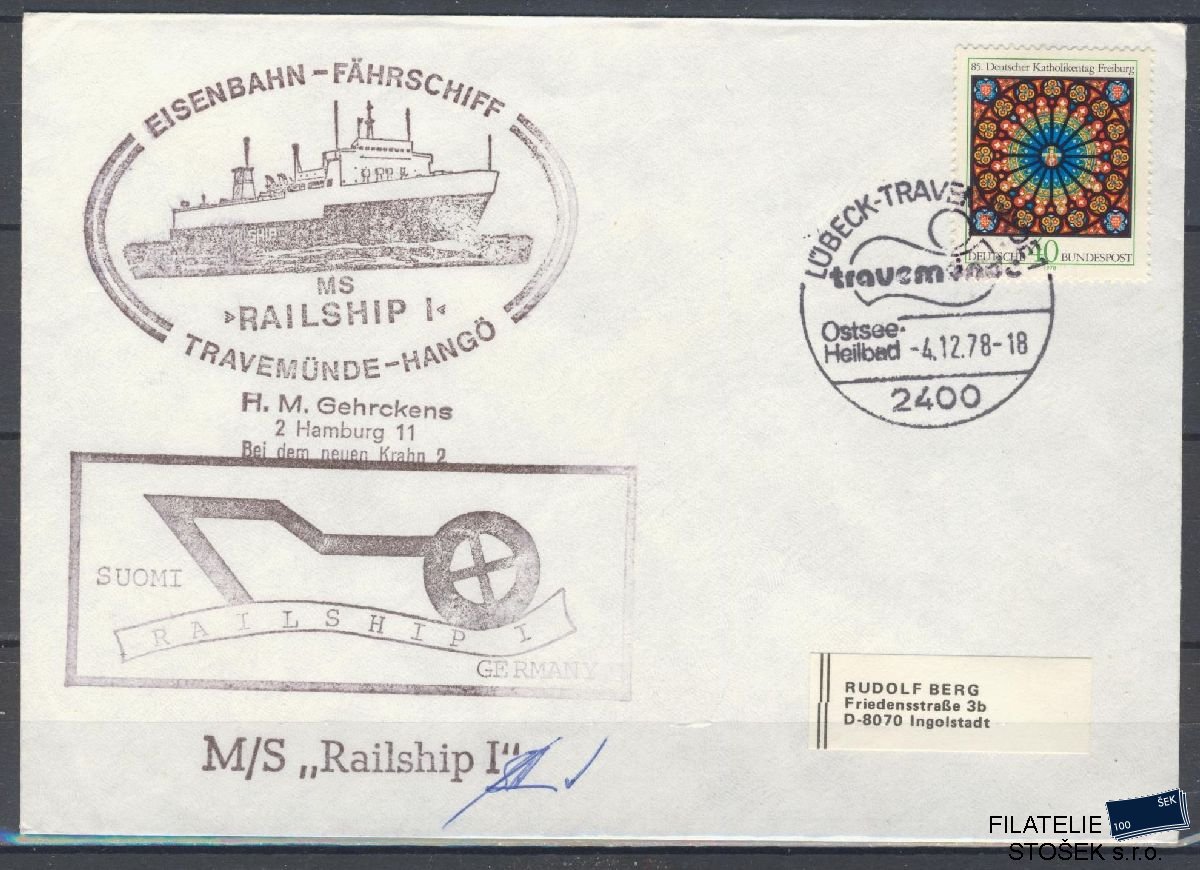 Lodní pošta celistvosti - Deutsche Schifpost - MS Railship