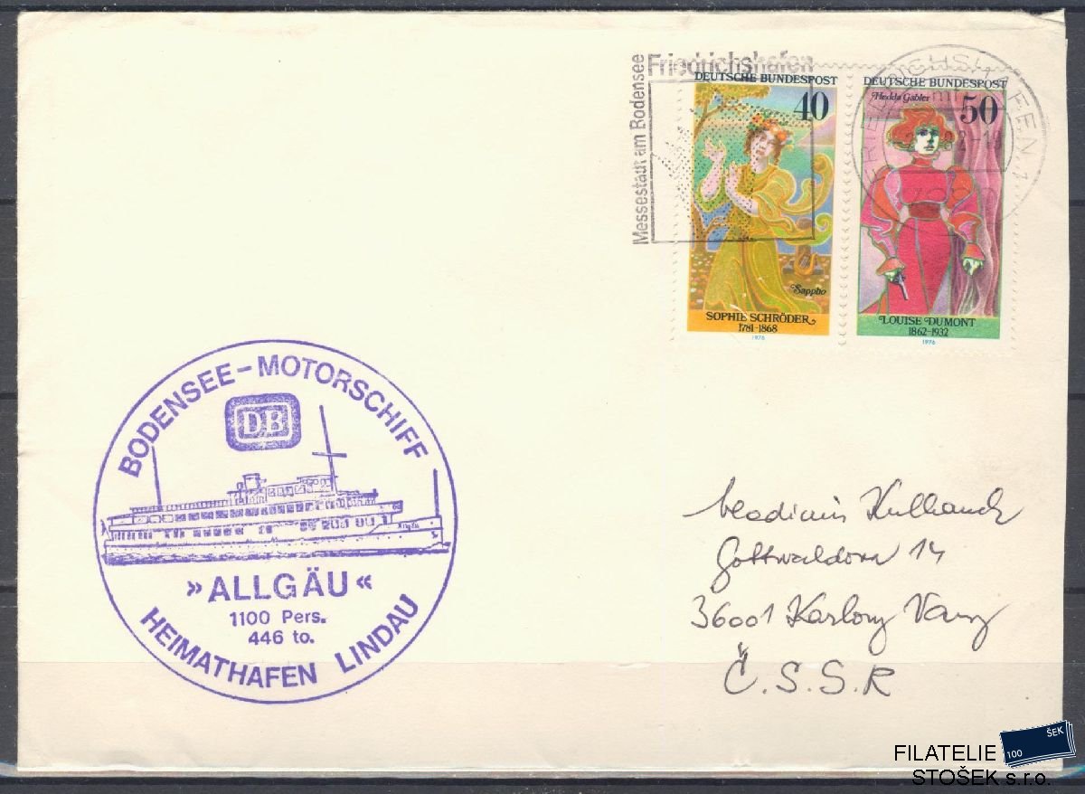 Lodní pošta celistvosti - Deutsche Schifpost - MS Allgau