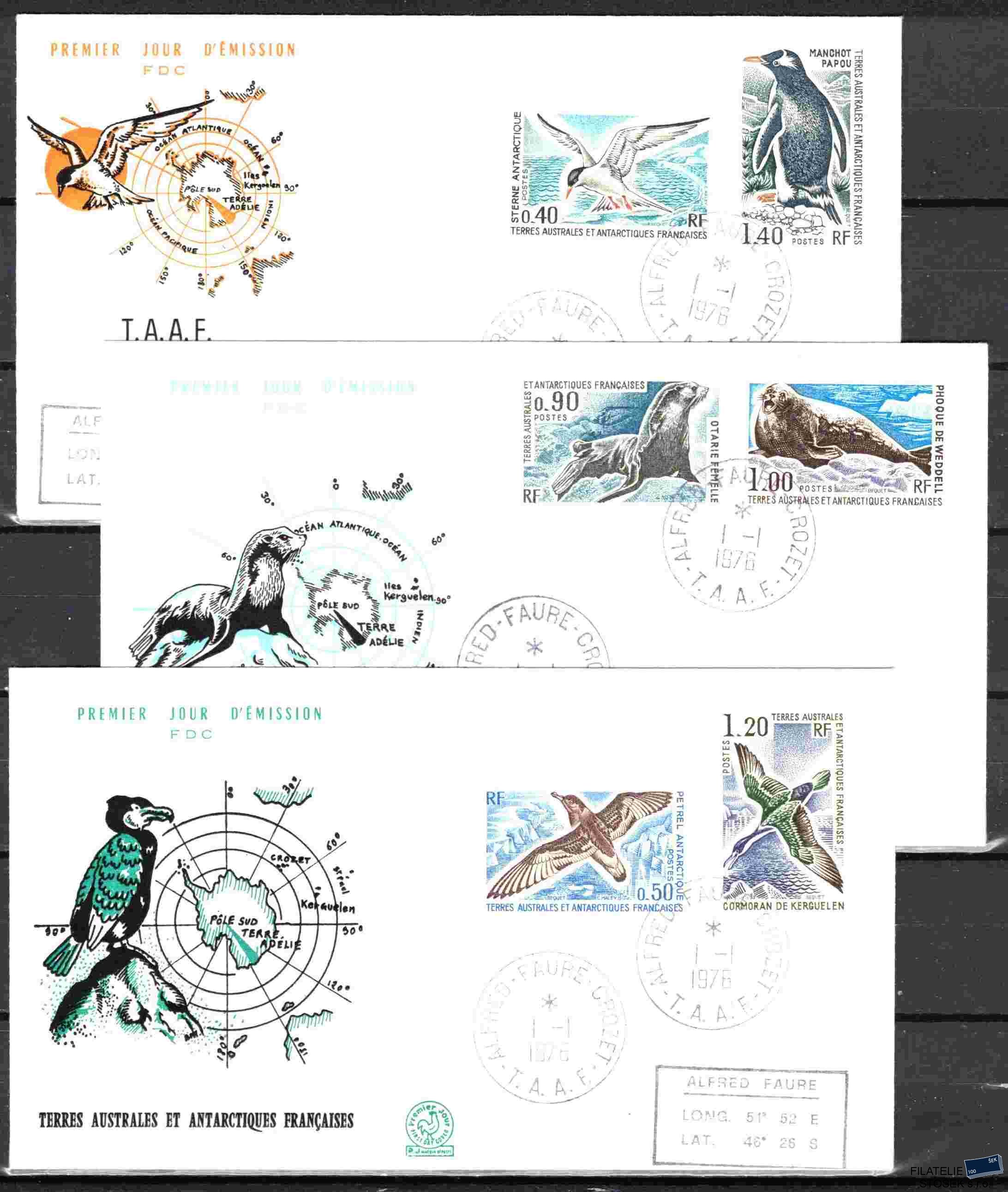 Antarktida francouzská známky Mi 0103-8 razítko Iles Crozet