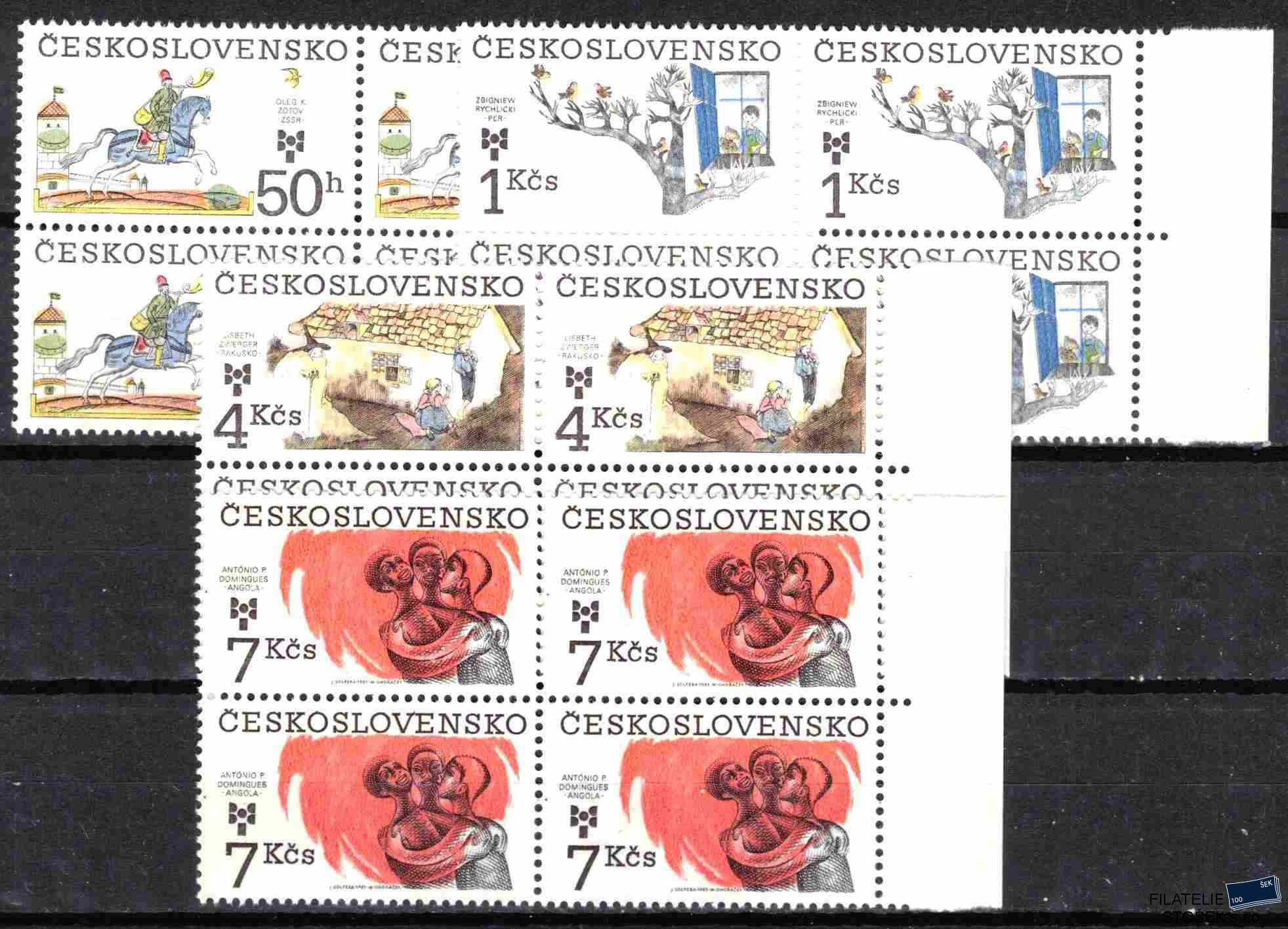 ČSSR známky 2600-3 Čtyřbloky krajové