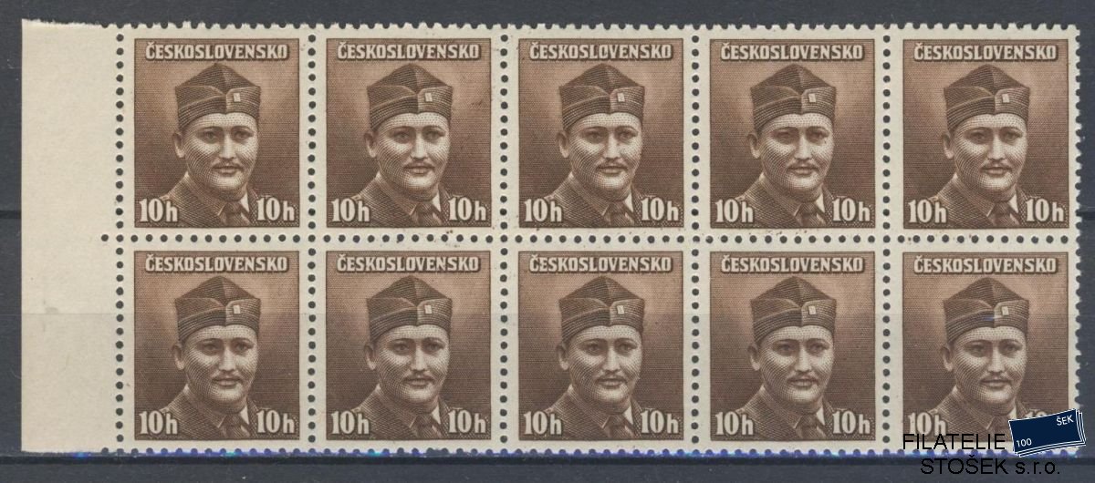 ČSSR známky 388 10-ti blok krajový