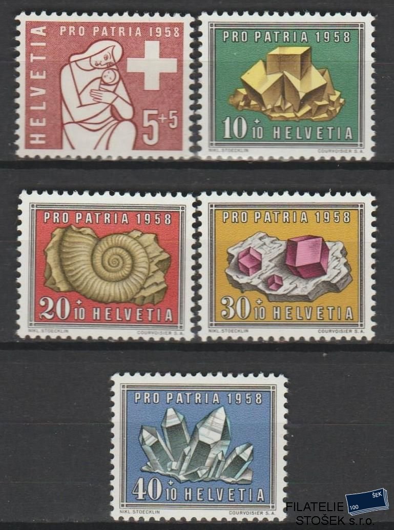 Švýcarsko známky Mi 657-61