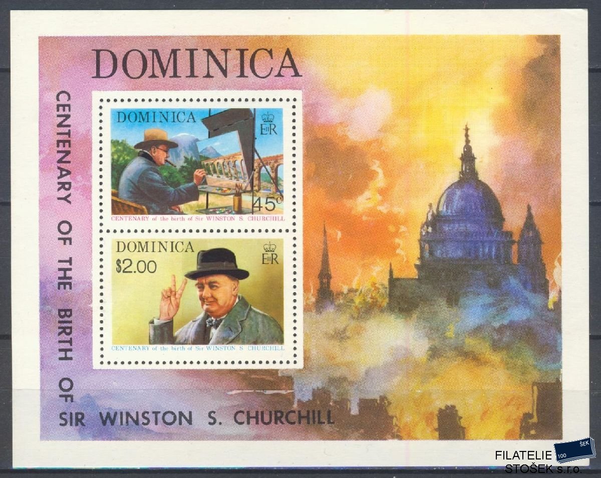 Dominica známky Mi Blok 26