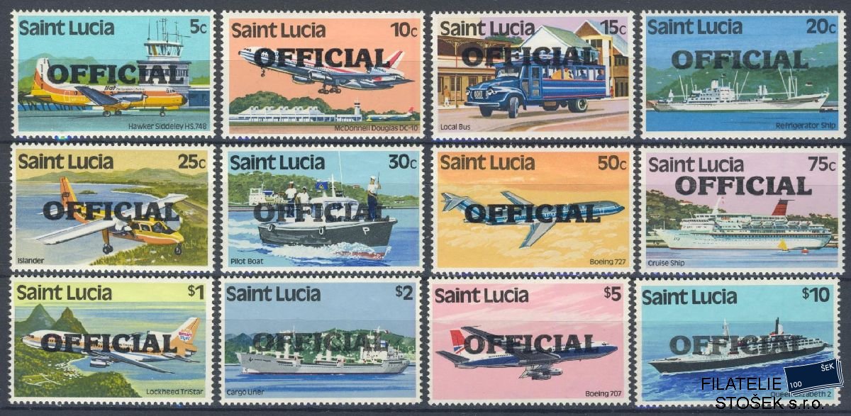 St. Lucia známky Mi D 1-12