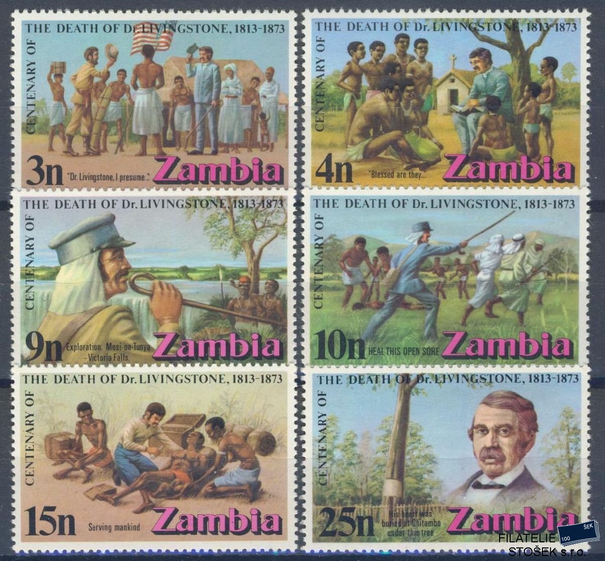 Zambia známky Mi 102-107