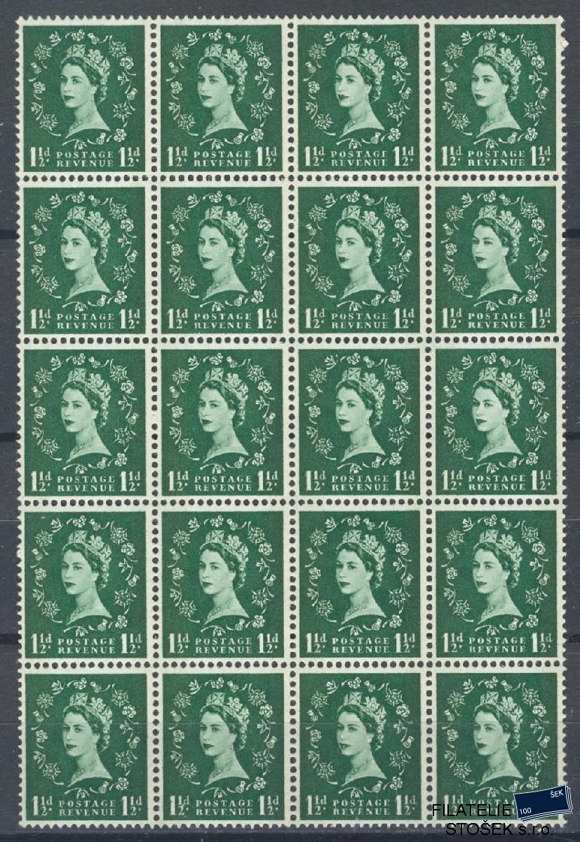 Anglie známky 320 20 Blok