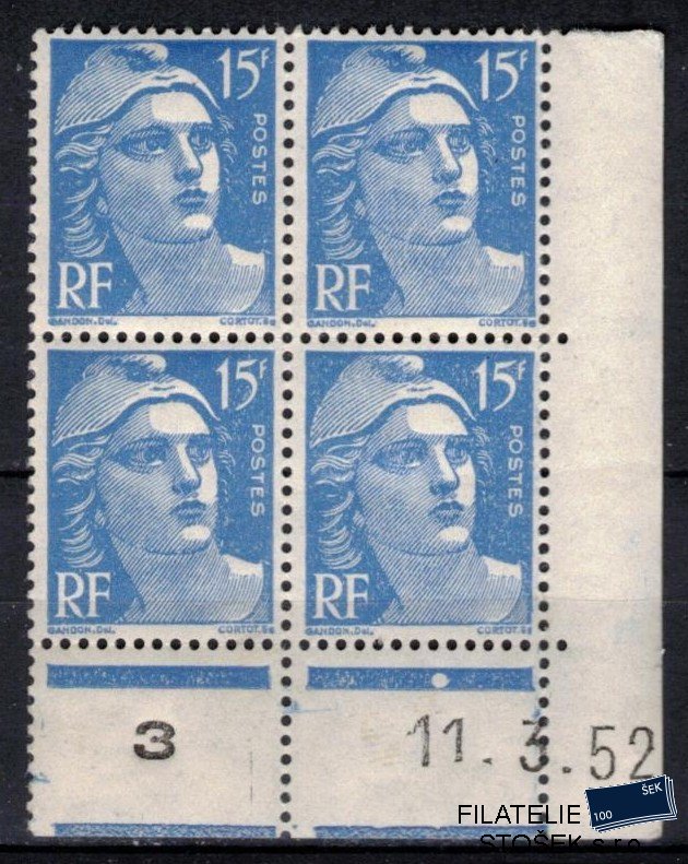 Francie známky Yv 886 11.3.1952