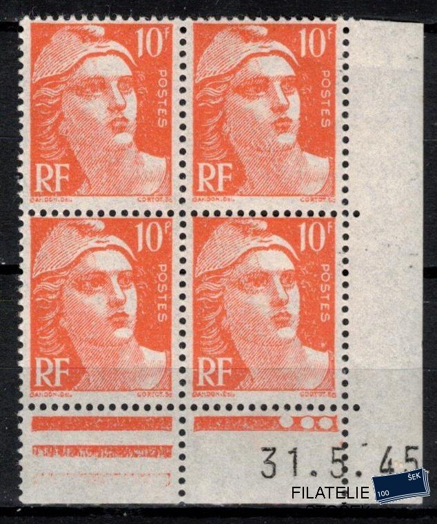 Francie známky Yv 722 31.5.1945