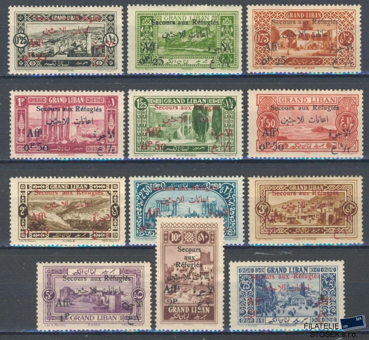 Grand Liban známky Yv 63-74
