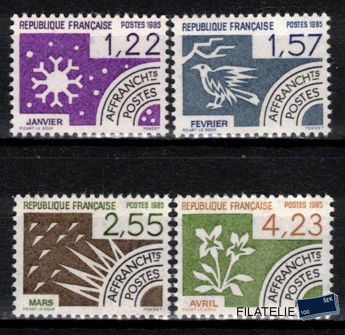 Francie známky Yv 186-9