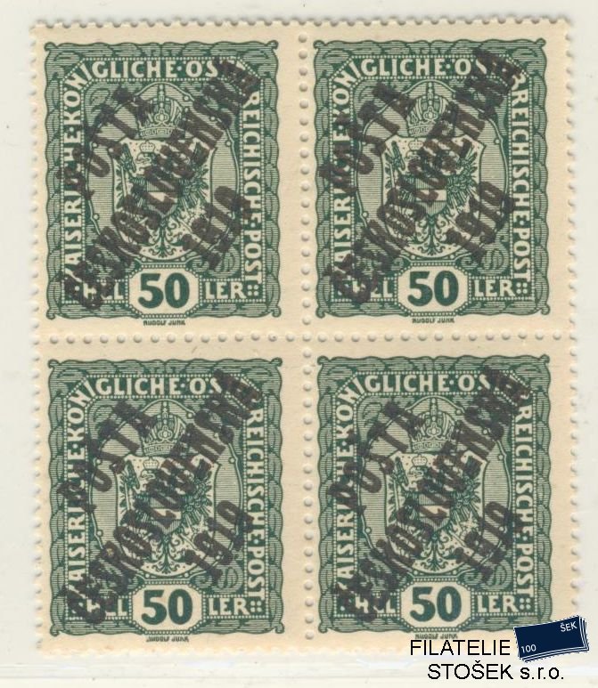 ČSR I známky 43x 4 Blok IIa+IIa - Kartonový papír - Unikátní