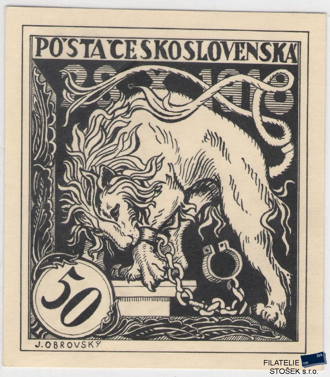 ČSR I známky 29 - Kresba - 10,7 x 12 cm