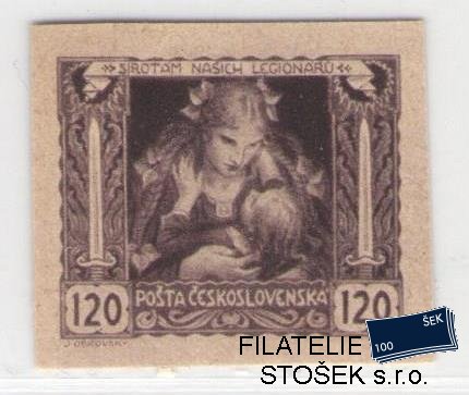 ČSR I známky 32 Zt - Černofialový - Nahnědlý papír