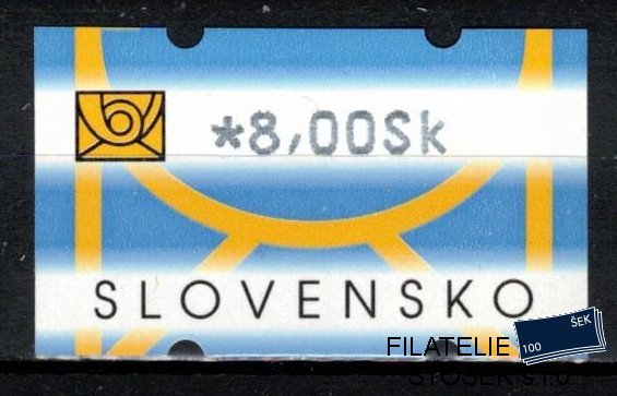 Slovensko známky AT II hodnota 8 Sk světlý tisk