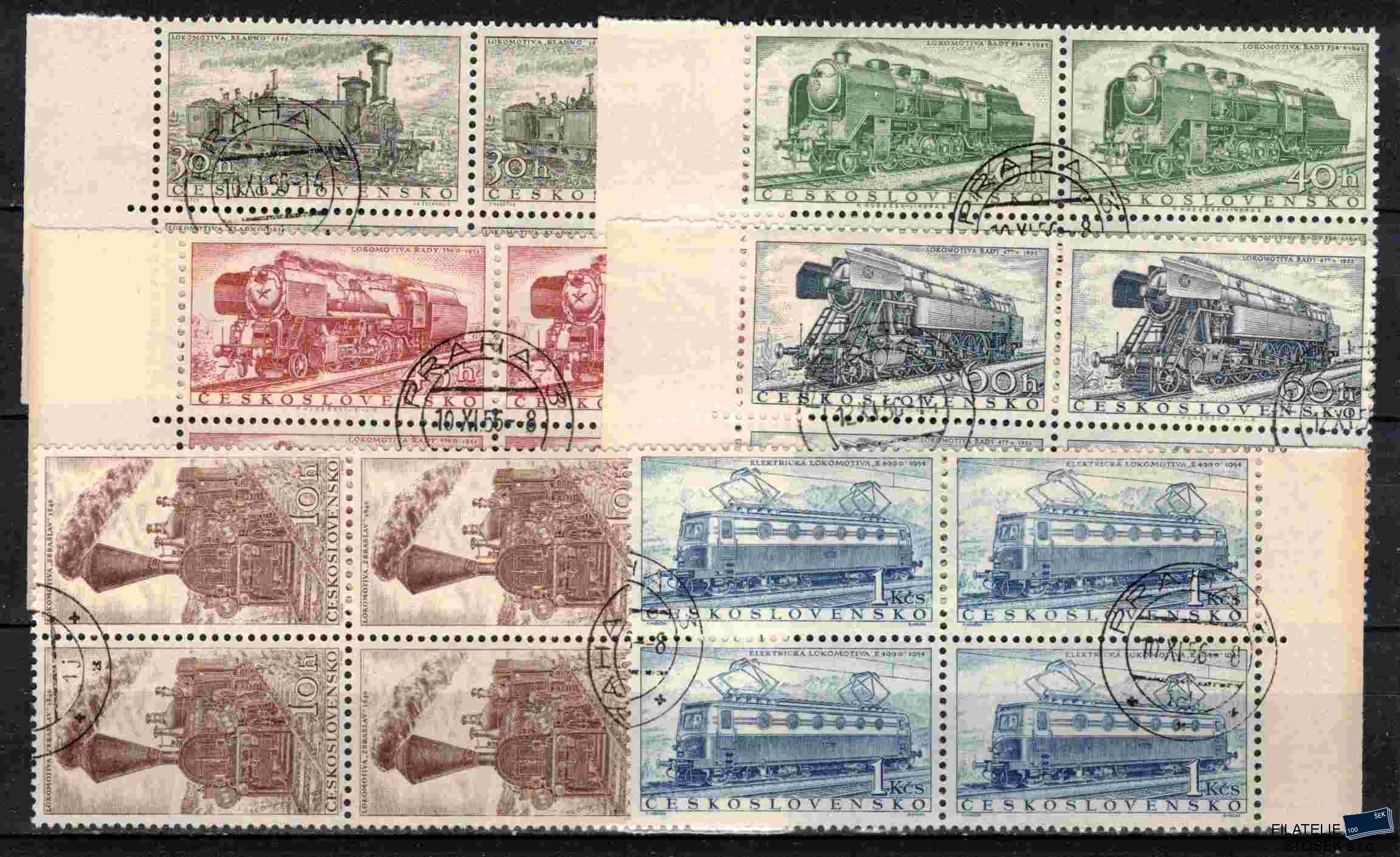 ČSSR známky 907-12 Čtyřbloky krajové