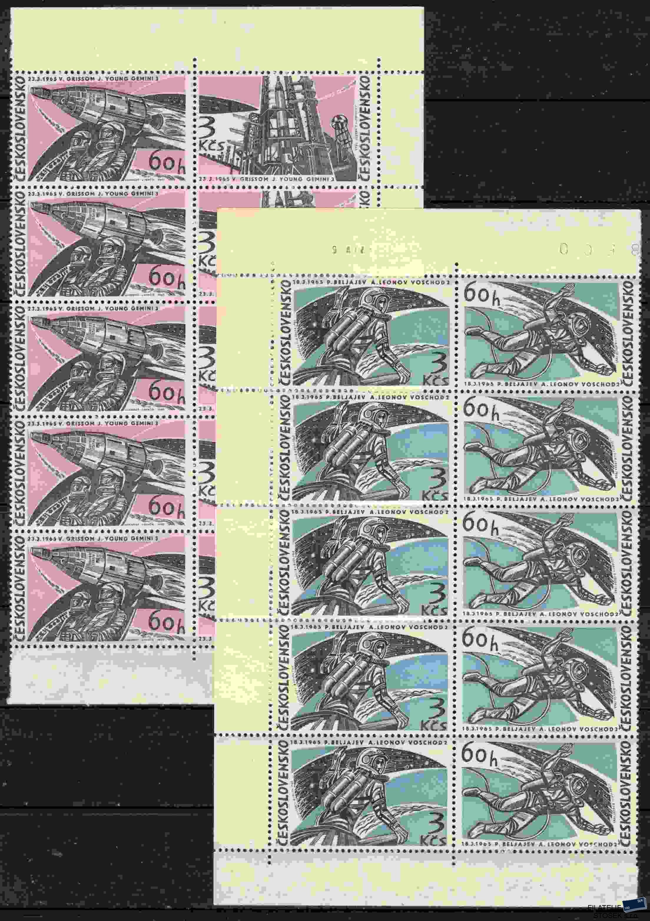 ČSSR známky 1435-8 St kompletní pásy