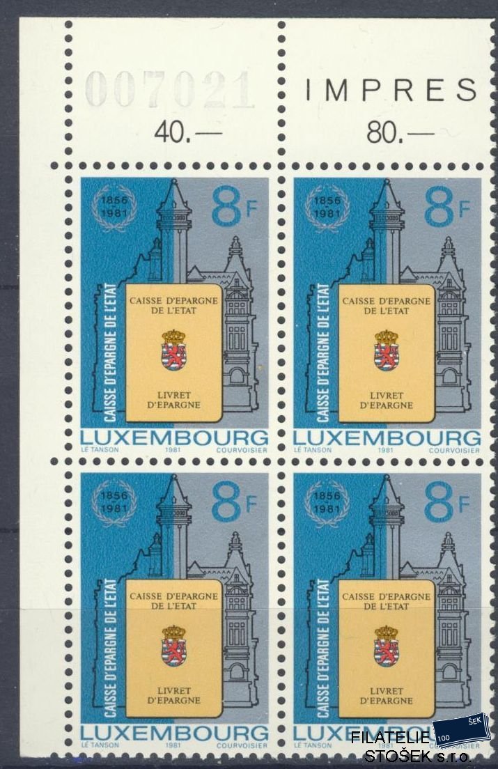 Lucembursko známky Mi 1035 4 Blok